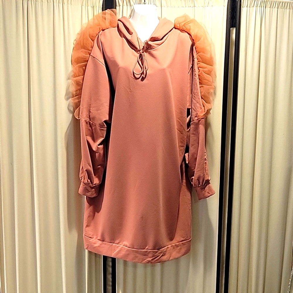 Pink Hoodie Dress - Picture 4 of 4